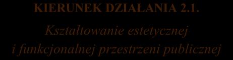2. Włączanie społeczne osób wykluczonych lub zagrożonych marginalizacją KIERUNEK DZIAŁANIA 2.2. Zapewnianie dostępu do wysokiej jakości usług publicznych KIERUNEK DZIAŁANIA 1.