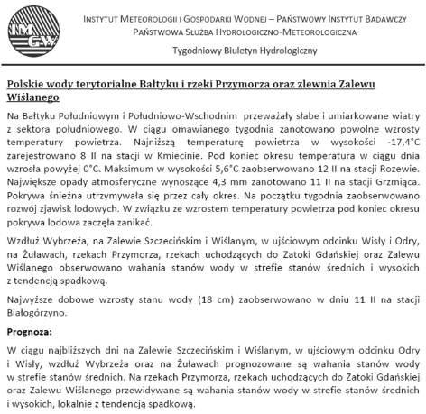 Rys. 23. Przykład opisu sytuacji hydrologiczno-meteorologicznej (tu: strona 5) temperatury ekstremalne w regionach Polski (rys.