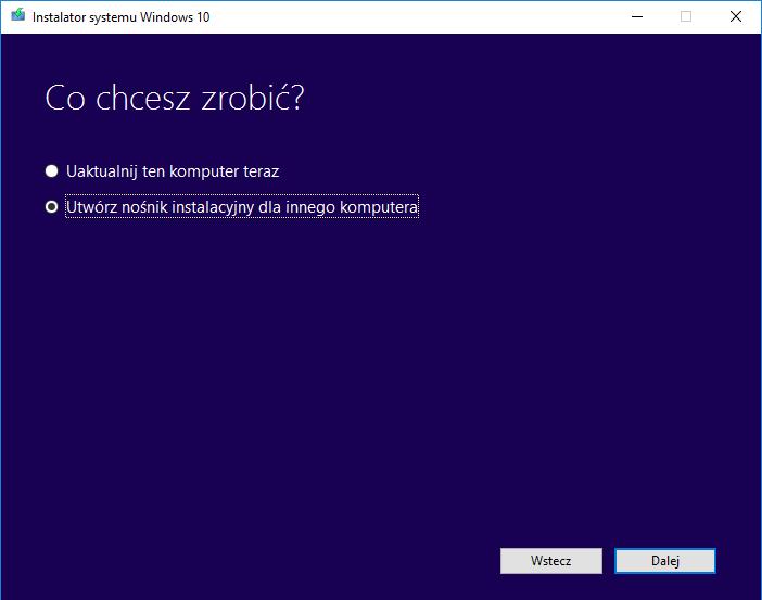 Kopiowanie Windows 10 1. Windows 10 Aby skopiować Windows 10, proszę pobrać najpierw darmowy program Microsoft MediaCreationTool: https://www.microsoft.