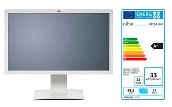 Data Sheet Fujitsu Monitor P27T-7 UHD Monitor najwyżej klasy: szeroki ekran o przekątnej 27 cali (68,5 cm) Najnowocześniejsza technologia monitorów oraz nowatorskie, ekologiczne rozwiązania