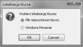 4 Jeśli chcesz użyć istniejący klucz, to kliknij Wybierz