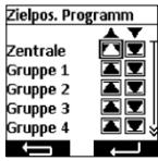 Programowanie 8.4.2. Ustawienie pozycji docelowej czasów uruchomienia, Menu pozycja docelowa programu.