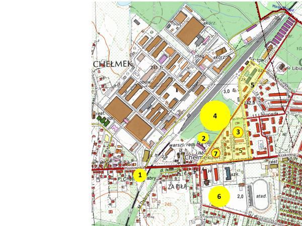 6) W rozdziale 10.1. Rozłożenie przestrzenne realizacji przedsięwzięć podstawowych kierunki zmian funkcjonalno-przestrzennych: 6.1. Zamieniono Rysunek 1.