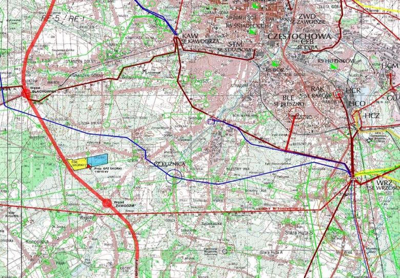 Główne inwestycje do realizacji Budowa stacji elektroenergetycznej 110/15 kv SKORKI dla przyłączenia obiektów na