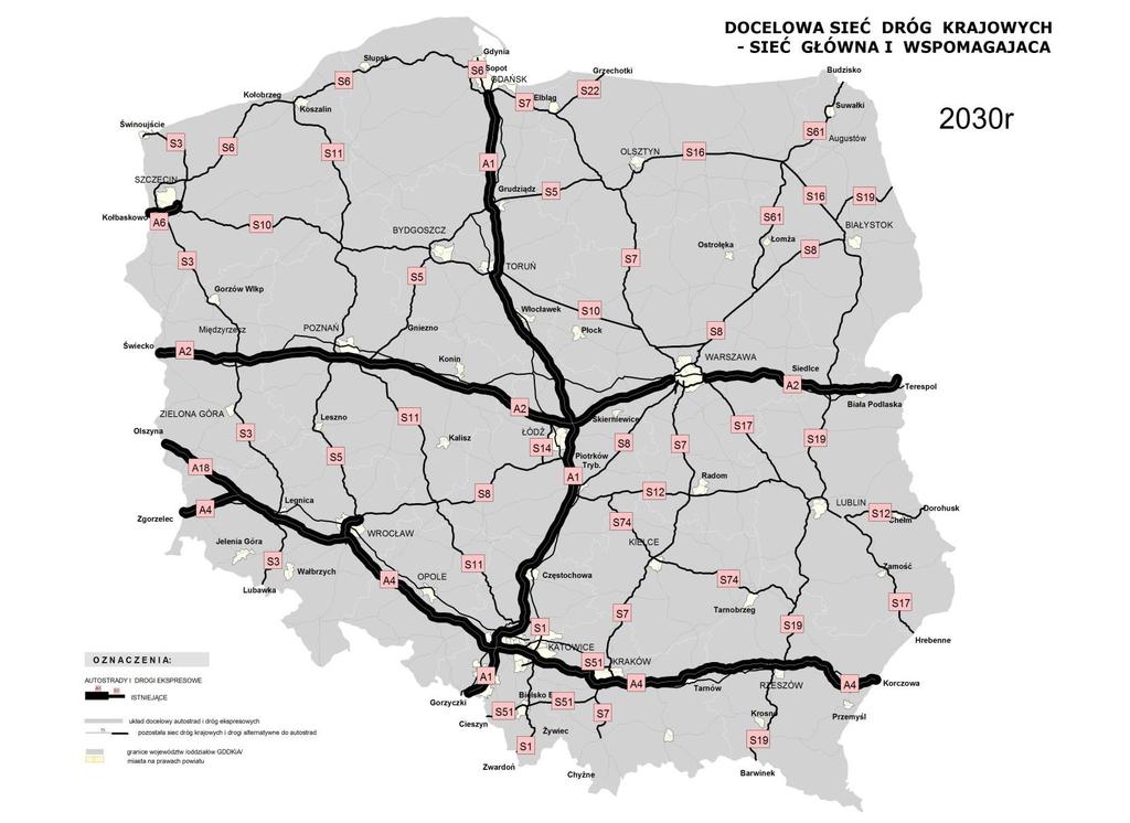 Rozwój sieci drogowej