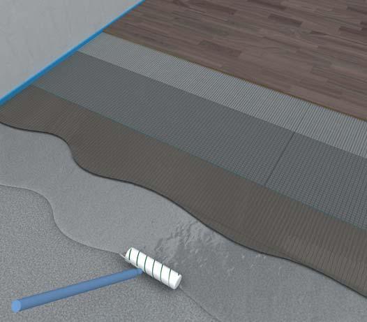 wedi Tools podkładki do płyt izolacyjnych wedi Tools samoprzylepna taśma zbrojąca 600 mm wedi Tools taśma uszczelniająca 1 2 3 4 Podłoże cementowe należy w razie potrzeby