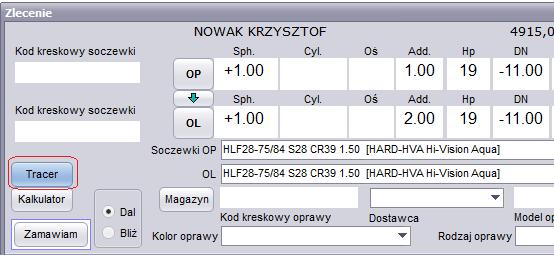 okienka bez ceny ale na ekranie widać również cenę): W przypadku zamawiania soczewki z usługą METS (np.