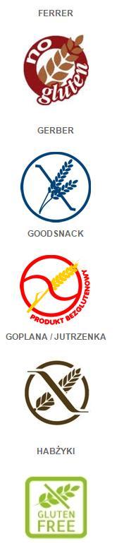 Opis produktu bezglutenowego określenie "bezglutenowy", bezpośrednio w nazwie (własnej) produktu, np.