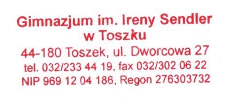 ul. Dworcowa 27, 44-180, Tel. (032) 2334419 www.gimnazjum-toszek.edupage.org e-mail: sp1gtoszek@poczta.onet.
