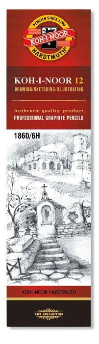 10 1580/bl KOH-I-NOOR B, HB, H 7,1 1580/bl Ołówki grafitowe z serii 1580 to rozwinięcie kolekcji ołówków 1500. Charakteryzują się wysoką czystością grafitu; klejonego na całej długości.