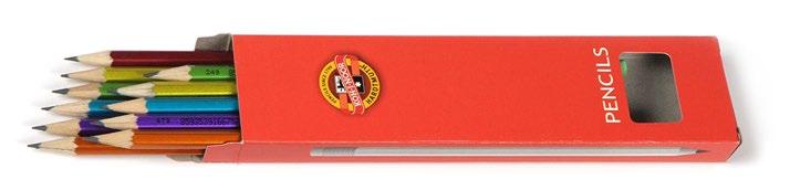 14 1372 ORIENTAL MIX HB 2 7 Ołówki grafitowe z gumką dostępne w sześciu kolorach. nazwa kod EAN produktu opakowanie kod EAN opakowania ilość w opak. zb.