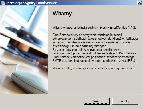 W niniejszym dokumencie zostały szczegółowo opisane procedury postępowania przy instalacji usługi Sygnity EmailService w środowisku Windows, która jest przeznaczona do wysyłania wiadomości pocztą