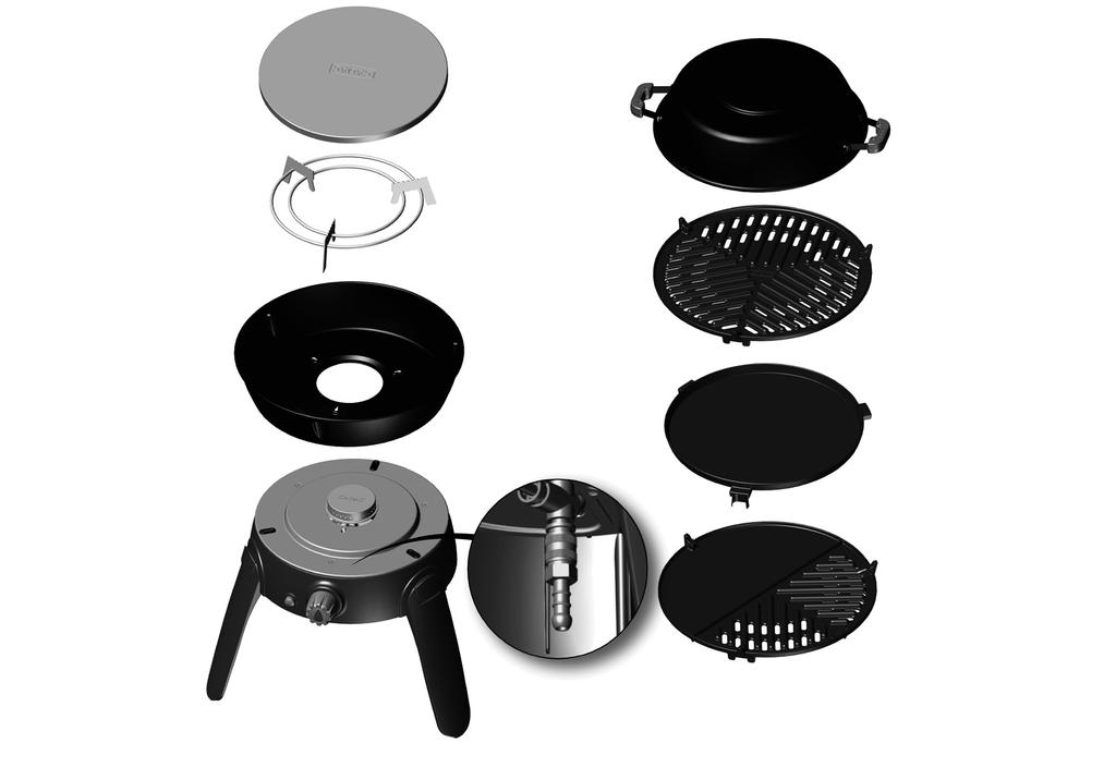 4. Lista części Safari Chef 2 LP Pokrywa (A) Pizza de piedra (Accesorio