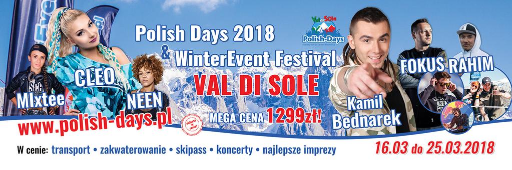 INFORMACJE WYJAZDOWE - ValDiSole 09.02.2018 do 18.02.2018 DOJAZD WŁASNY: Zakwaterowanie od: 10.02.2018 od godziny 17:30 REZYDENT: Dawid Janiga Nr telefonu : +48 508566537 czynny od 09.02.2018 Adres docelowy: Zona Marilleva 1400, 91, 38020 Marilleva 1400 TN, Włochy Restauracja: Dai Angioi PILOCI KONTAKT OD CZWARTKU 08.