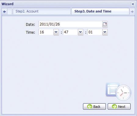 Krok 5: W pozycji Date and Time (data i czas), sprawdzić prawidłowość ustawień i zmodyfikować je jeśli trzeba.