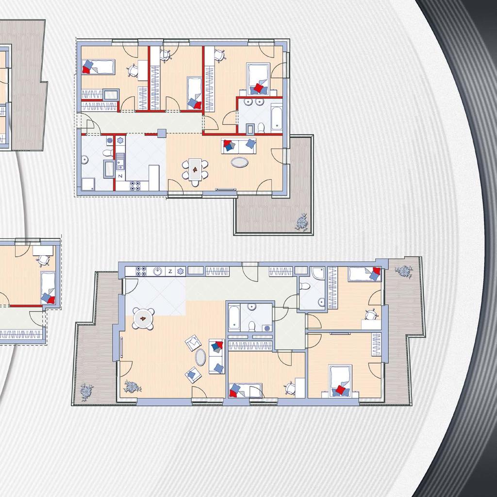 12,89 m 2 11,90 m 2 17,94 m 2 Aranżacja mieszkań, przedstawionych na rysunkach jest przykadowa.