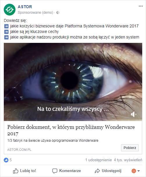 Reklamy wideo z 2 wersjami filmów: 46-sekundową i