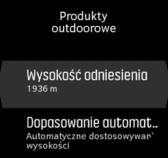 3.3.1. FusedAlti Funkcja FusedAltiTM zapewnia odczyty wysokości będące połączeniem wysokości barometrycznej i GPS.