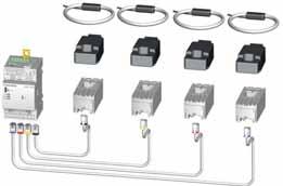 Mierniki parametrów sieci, transmisja danych po Podłączenia Dedykowane przetworniki prądowe Do wejść pomiaru prądu można podłączyć różne typy przetworników prądowych: przetworniki prądowe typu TE z