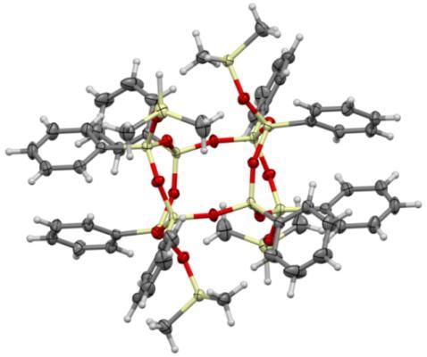 Pochodna DDSQ-4OSiH (1-Me). Pochodna DDSQ-4OSiVi (2-