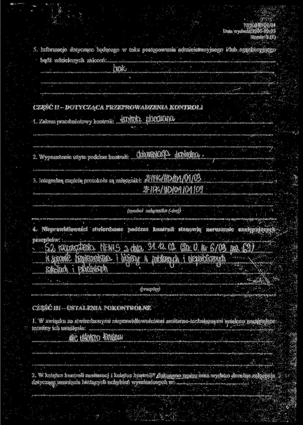 F/PK./HD/01/01 Datawydania:2006-10-03 Strona: 2 (4) 5.