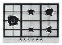 Centralny (ultraszybki): 4,00 kw Prawy tylny: 1,80 kw Prawy przedni: 1,80 kw STREFY GRZEJNE 4 palniki gazowe: Lewy (ultraszybki): 3,50 kw Centralny tylny: 1,80 kw Centralny przedni: 1,10 kw Prawy: