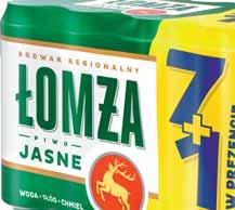 1/2 LITRA PIWA ZAWIERA 25 GRAMÓW CZYSTEGO ALKOHOLU ETYLOWEGO SPRZEDA ALKOHOLU OSOBOM DO LAT 18 JEST PRZEST PSTWEM POBIERZ APLIKACJĘ SUPEROFERTA I AKTYWUJ KUPONY Piwo JASNE 8 x 0,5 l puszka