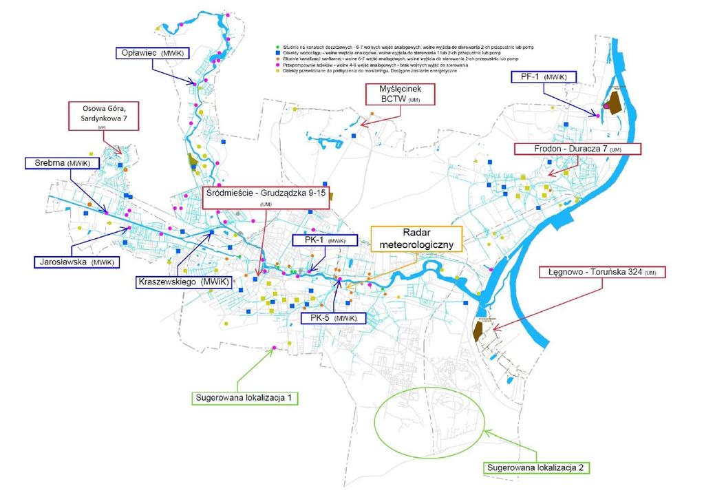 Inteligentne sterowanie zbiornikami retencyjnymi - zakres realizacji systemu 1 radar