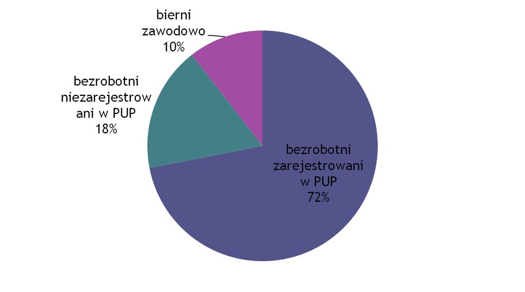 Struktura wykształcenia rysowała się następująco: wykształcenie gimnazjalne miało 5 osób, policealne 1 osoba, ponadgimnazjalne 40 osób,