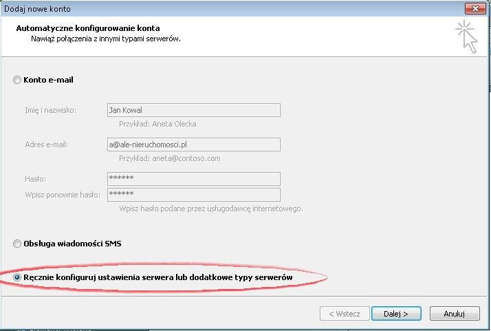 2. Microsoft Outlook Poniższa instrukcja obrazuje postępowanie z konfiguratorem poczty w programie Outlook w wersji 2010.