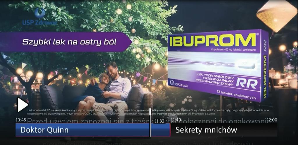 Funkcja Startover Dzięki funkcji Startover, możliwe jest odtworzenie aktualnie nadawanego programu od samego początku.