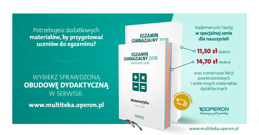 W tegorocznej edycji Próbnego Egzaminu Gimnazjalnego z Operonem otrzymują Państwo Plan powtórzeniowy.