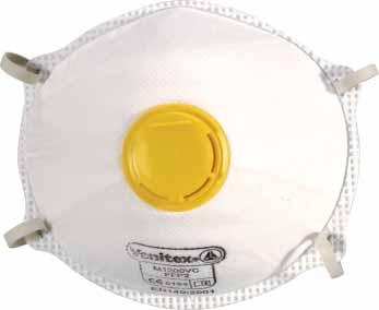 MASKI KRÓTKIEGO UŻYTKOWANIA PROTECTION P2 YELLOW VALVE M10 Opakowanie 50 półmasek Ref. : M10C50 Opakowanie 50 półmasek filtrujących krótkiego użytkowania FFP2 z włókniny syntetycznej.