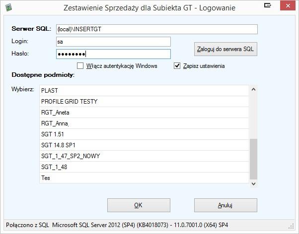 Instrukcja obsługi programu Zestawienia Sprzedaży dla Subiekta GT 1.