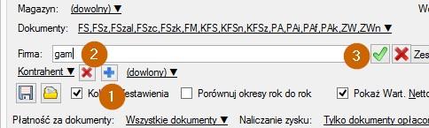 zestawienia dla Towarów) 18. Włączenie opcji: Puste Wiersze spowoduje, że będą wybrane pokazane wszystkie opcje (towary/kontrahenci/grupy towarów/kontrahentów) nawet jeśli nie było dla nich obrotu.