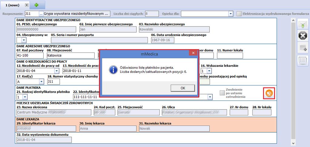 Pobieranie zakładów pracy Rozdział Pobieranie zakładów pracy 5 W module dodatkowym ezla+ istnieje funkcjonalność pobierania i aktualizacji informacji o płatnikach bezpośrednio z platformy PUE.