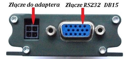 4; kabel RS232 DB15-DB9, długość 2 m, pozwalający na połączenie transmitera z centralą POLON 4000, rys.