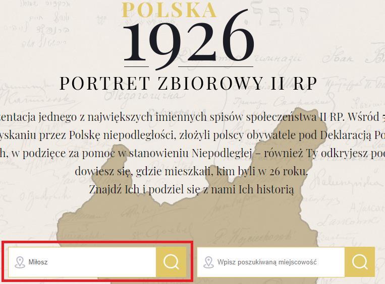 JAK DZIAŁAJĄ WYSZUKIWARKI? Podstawowe narzędzie poszukiwań: wyszukiwarka nazwisk na stronie głównej.