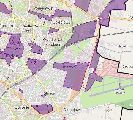 6 OKREŚLENIE PRZEZNACZENIA NIERUCHOMOŚCI Dla terenu działki nr 79/5 położonej w Radomiu, przy ulicy Chorzowskiej brak obowiązującego miejscowego planu zagospodarowania przestrzennego.