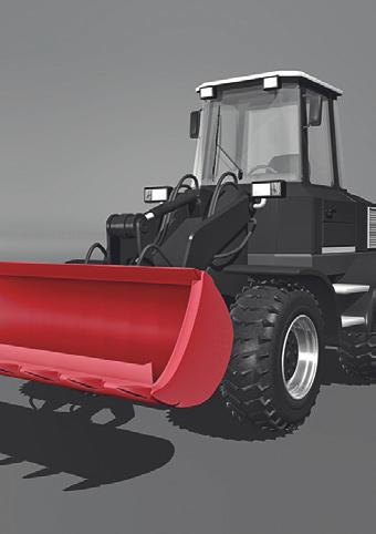 Zawieszenie kabiny Główna hydraulika Zawieszenie przedniej osi Kontrola zmiany biegów Sterowanie poziomem Aktywna stabilizacja jazdy maszyny