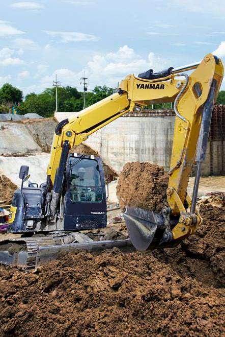 UNIKALNA KONCEPCJA WYSIĘGNIKA Yanmar opracował dla B7-6 unikalną koncepcję wysięgnika.