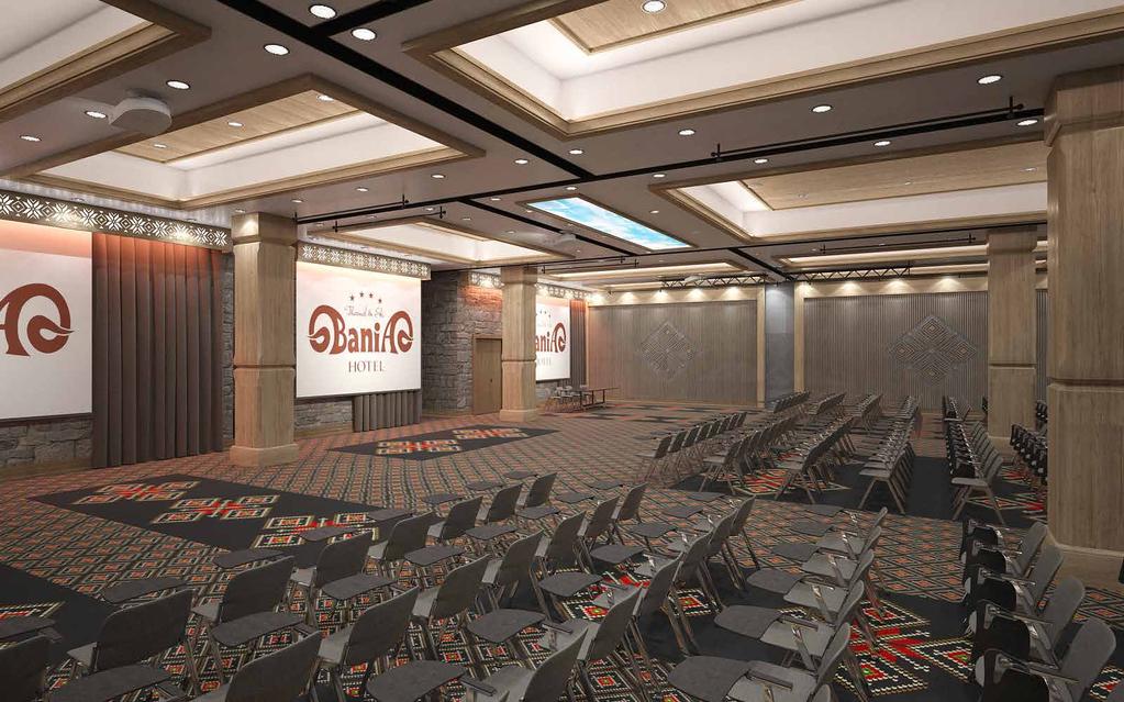 SALA WIERCHY Nowoczesny design połączony z surowością kaienia i góralskiego wzornictwa.