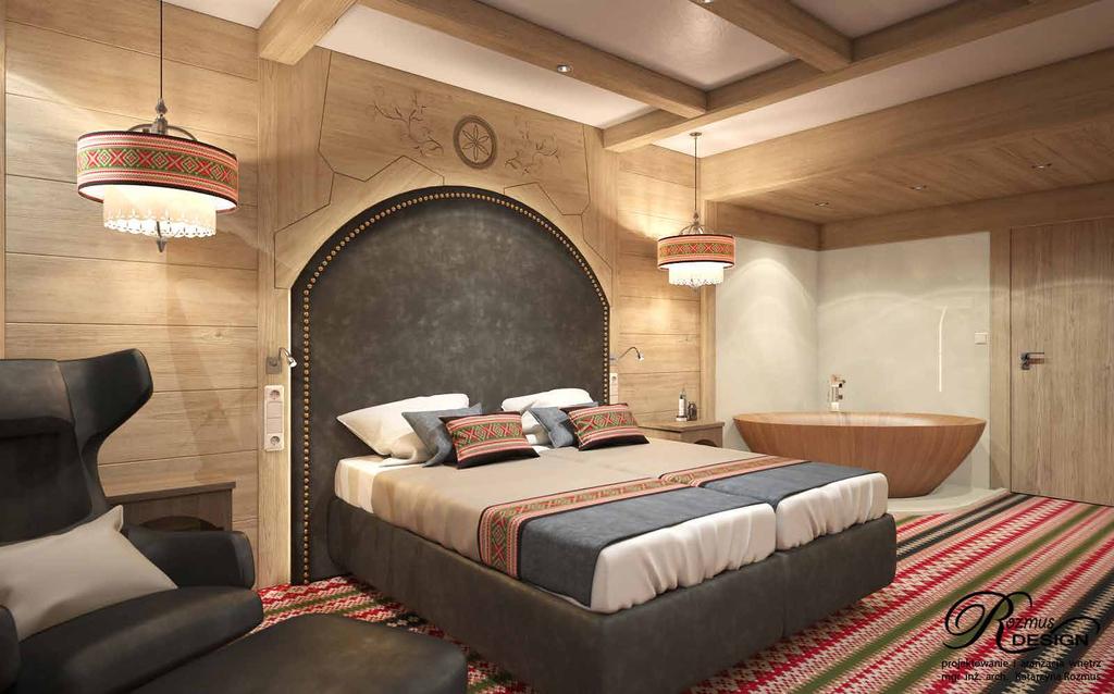 NOWY Standard Pokoi Oferta noclegowa hotelu wzbogaci się o dodatkowych 89 pokoi superior oraz 21 apartaentów z niesaowity widokie na panoraę Tatr, stok narciarski oraz Białkę Tatrzańską.