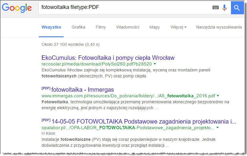Szukaj wg typu pliku; c.