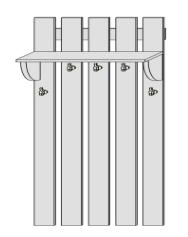 WIESZAKI Wieszak ścienny DK-WPL-50 50x150 190 zł z płyty meblowej DK-WPL-60 60x150 210 zł