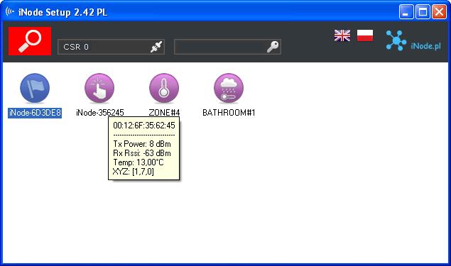 2. Konfiguracja inode Control Point Zainstaluj na PC program do konfiguracji urządzenia inode Setup oraz sterowniki BT4.0.