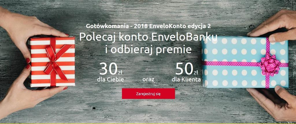 1. REJESTRACJA W PROGRAMIE 1. Wejdź na Stronę Rejestracji https://www.envelobank.pl/poczta/polecam_envelokonto/ i zapoznaj się z warunkami udziału w Programie. 2.