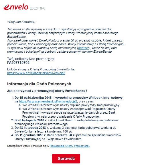 2. Na Karcie Informacyjnej wpisz swój indywidualny Kod Promocyjny i przekaż ją osobie, której chcesz