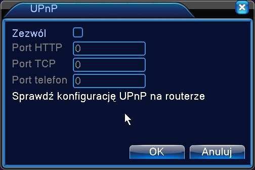RYSUNEK 2.33 UPNP Zezwól: Zaznacz aby aktywować funkcję.