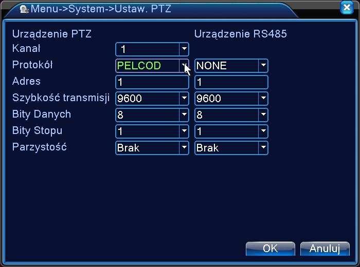 Nazwa kanału: Naciśnij na przycisk USTAW: aby wejść do okna wpisania własnej nazwy kanału. Maksymalnie 25 liter.